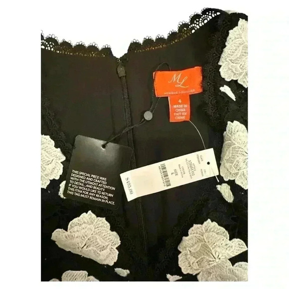 ML MONIQUE LHUILLIER EVA LACE DRESS SIZE 4 NWT - Picture 14 of 16